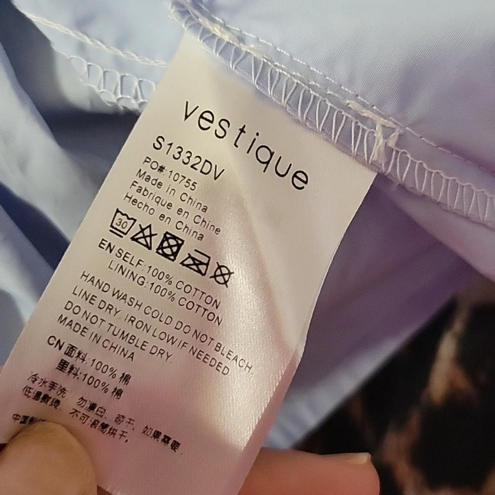 NWT Vestique Light Blue Ruffle  Wrap Size Small Dress - Picture 5 of 7